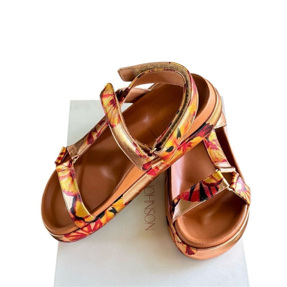 ULLA JOHNSON Astra Sandal in Rose Gold Leather NWB Size 39